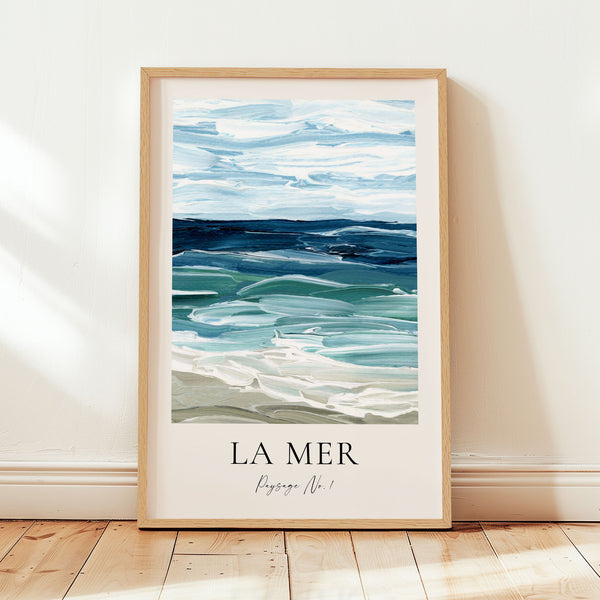 La Mer - Paysage No. 1 - Abstract Beach Landscape Painting - Printable Wall Art - Digital Download