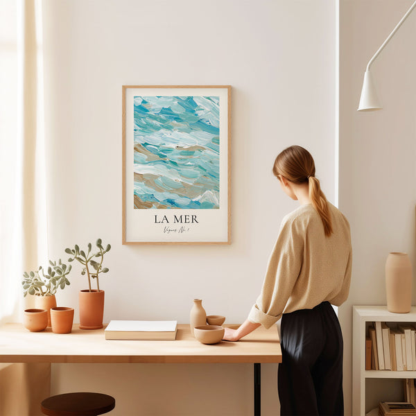 La Mer - Vagues No. 1 - Abstract Painting - Fine Art Print Poster