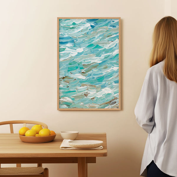 Waves No. 2 - Abstract Ocean Beach Painting - Fine Art Print Poster