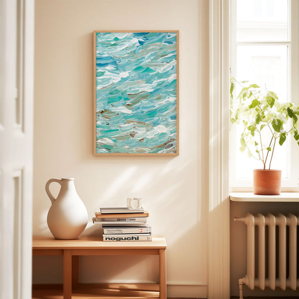 Waves No. 2 - Abstract Ocean Beach Painting - Fine Art Print Poster
