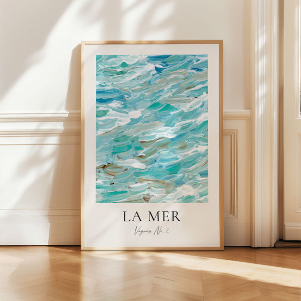 La Mer - Vagues No. 2 - Abstract Painting - Fine Art Print Poster