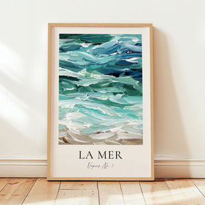 La Mer - Vagues No. 3 - Abstract Ocean Painting - Fine Art Print Poster
