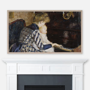 Mina Carlson-Bredberg Painting - At the Piano - Samsung Frame TV Art 4K - Digital Download