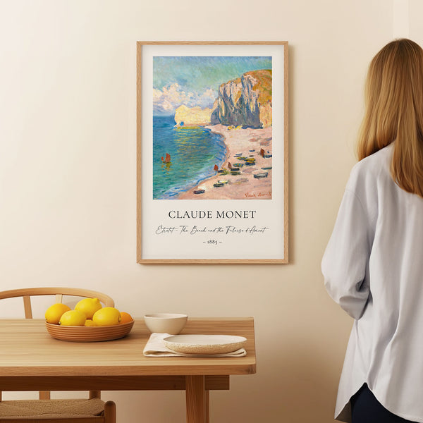Claude Monet - Étretat - The Beach and the Falaise d'Amont - Fine Art Print Poster