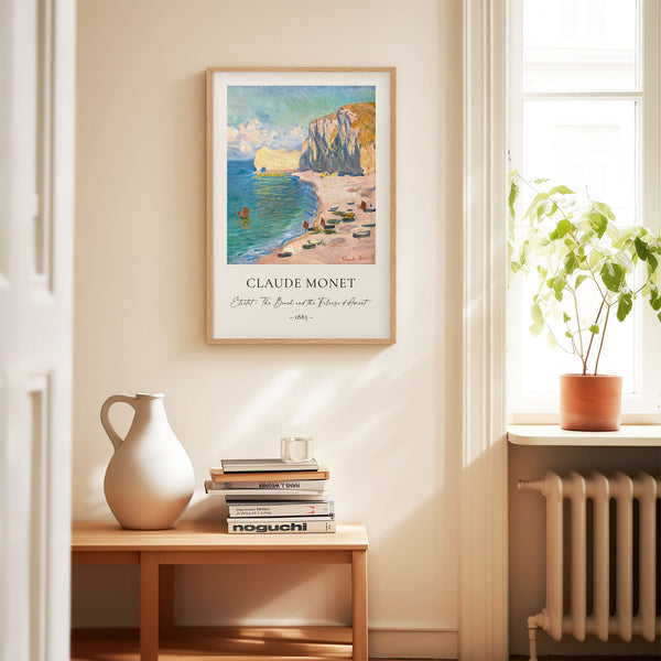 Claude Monet - Étretat - The Beach and the Falaise d'Amont - Fine Art Print Poster
