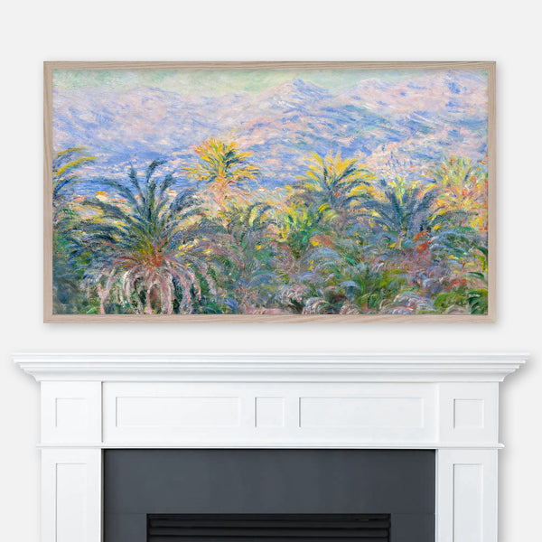 Claude Monet Painting - Palm Trees at Bordighera - 4K Samsung Frame TV Art - Digital Download