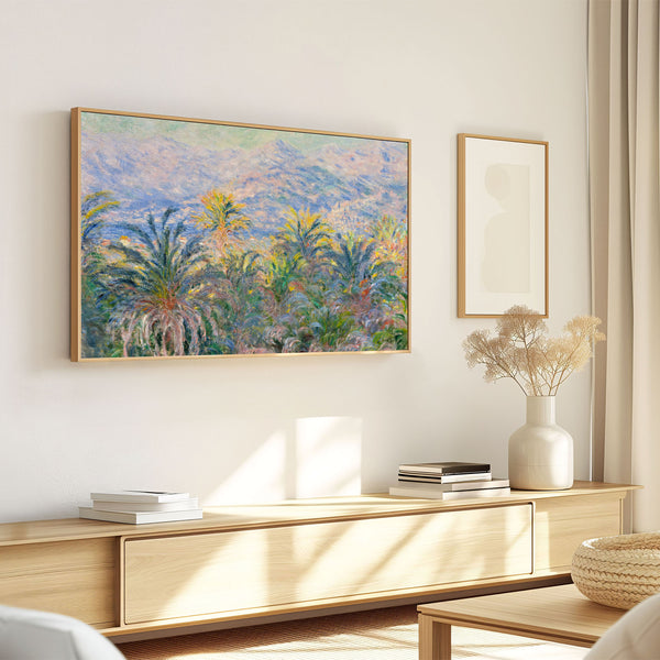 Claude Monet Painting - Palm Trees at Bordighera - 4K Samsung Frame TV Art - Digital Download