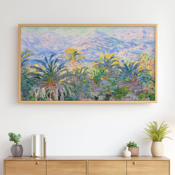 Claude Monet Painting - Palm Trees at Bordighera - 4K Samsung Frame TV Art - Digital Download