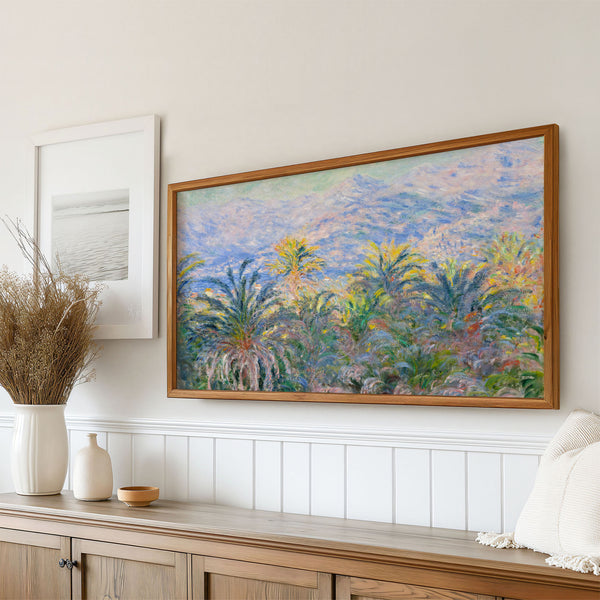 Claude Monet Painting - Palm Trees at Bordighera - 4K Samsung Frame TV Art - Digital Download