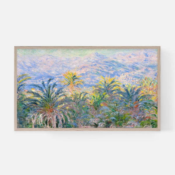 Claude Monet Painting - Palm Trees at Bordighera - 4K Samsung Frame TV Art - Digital Download