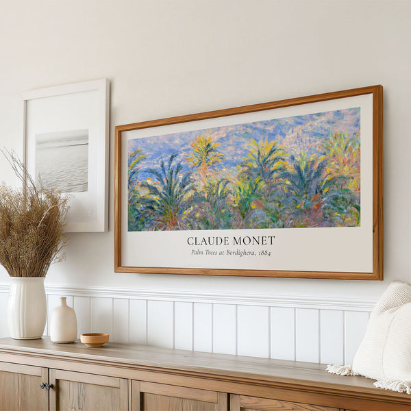 Claude Monet Painting - Palm Trees at Bordighera Poster - 4K Samsung Frame TV Art - Digital Download