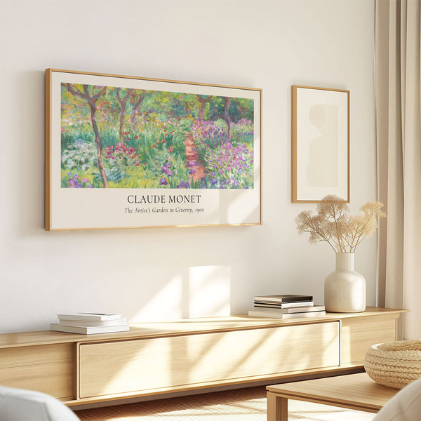 Claude Monet Painting - The Artist’s Garden in Giverny Poster - 4K Samsung Frame TV Art - Digital Download