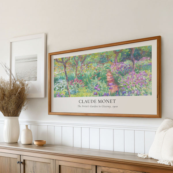 Claude Monet Painting - The Artist’s Garden in Giverny Poster - 4K Samsung Frame TV Art - Digital Download