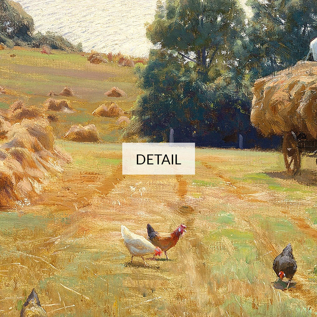 Peder Mørk Mønsted Painting - Harvest Near Tulstrup - Fall Autumn