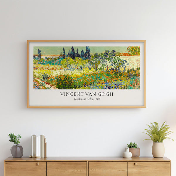 Vincent Van Gogh - Garden at Arles Poster (View I) - 4K Samsung Frame TV Art - Digital Download