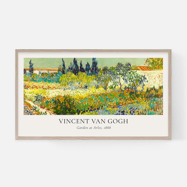 Vincent Van Gogh - Garden at Arles Poster (View I) - 4K Samsung Frame TV Art - Digital Download