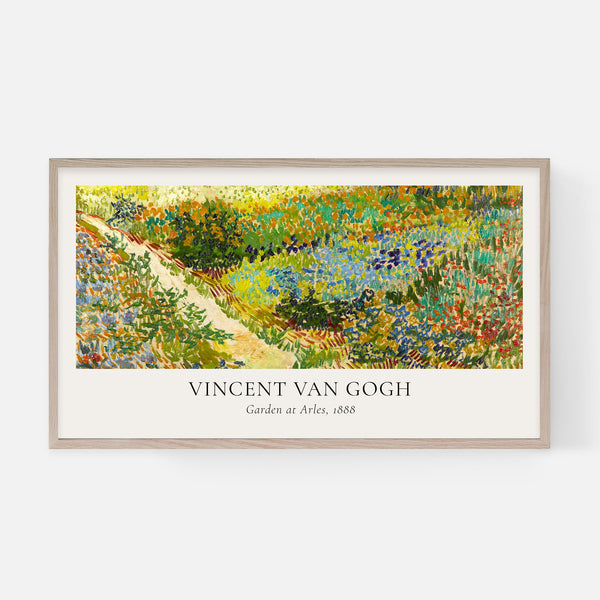 Vincent Van Gogh - Garden at Arles Poster (View II) - 4K Samsung Frame TV Art - Digital Download