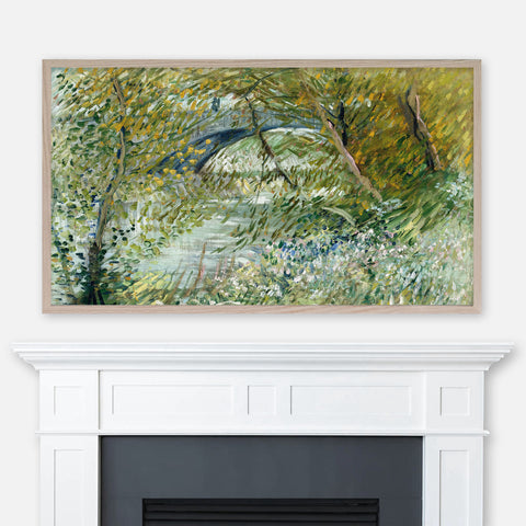 Vincent Van Gogh Painting - River Bank in Springtime - 4K Samsung Frame TV Art - Digital Download