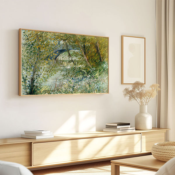 Vincent Van Gogh Painting - River Bank in Springtime - 4K Samsung Frame TV Art - Digital Download