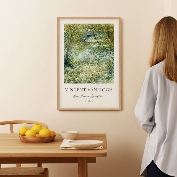 Vincent Van Gogh - River Bank in Springtime - Printable Wall Art - Digital Download