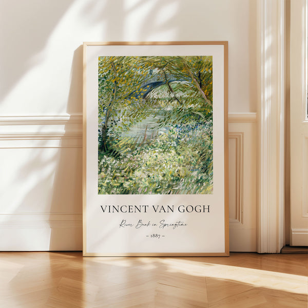 Vincent Van Gogh - River Bank in Springtime - Printable Wall Art - Digital Download