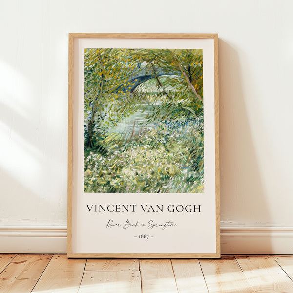 Vincent Van Gogh - River Bank in Springtime - Printable Wall Art - Digital Download