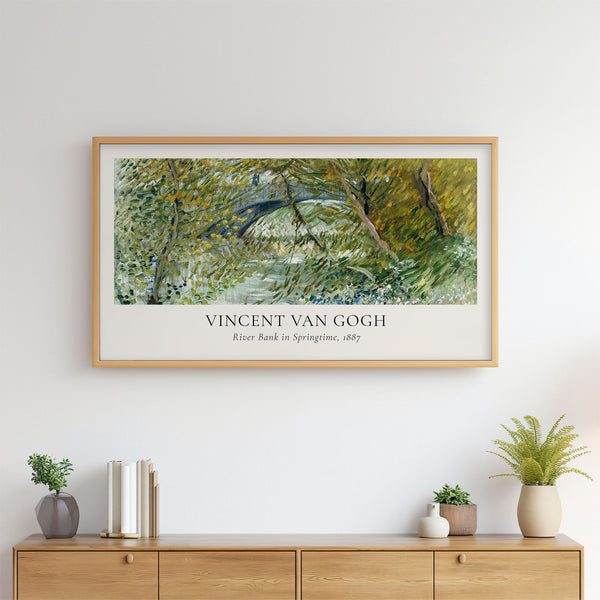 Vincent Van Gogh - River Bank in Springtime Poster - 4K Samsung Frame TV Art - Digital Download