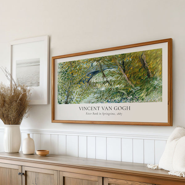 Vincent Van Gogh - River Bank in Springtime Poster - 4K Samsung Frame TV Art - Digital Download