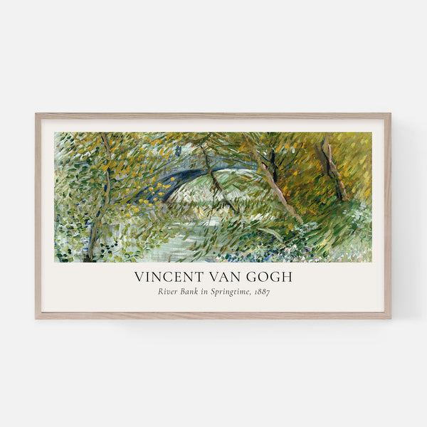 Vincent Van Gogh - River Bank in Springtime Poster - 4K Samsung Frame TV Art - Digital Download