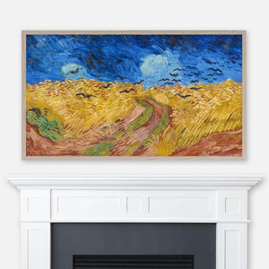 Vincent Van Gogh Painting - Wheatfield with Crows - Autumn Fall Landscape - Samsung Frame TV Art 4K - Digital Download
