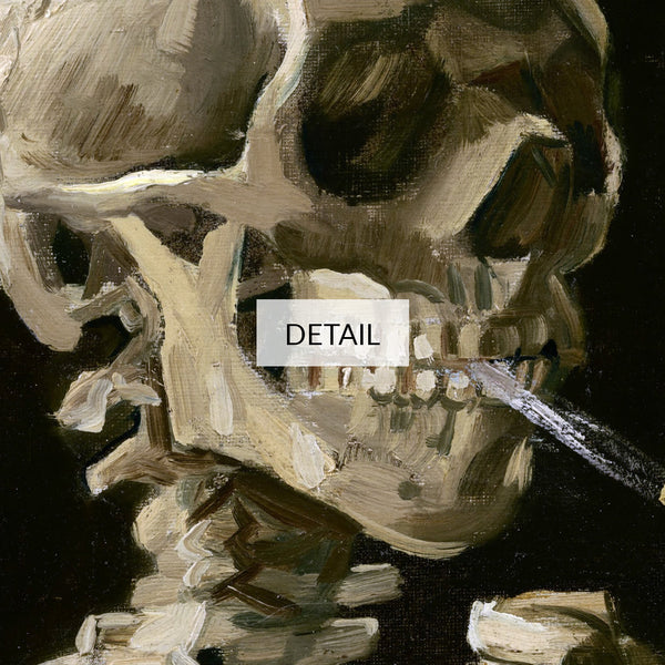 Vincent Van Gogh Painting - Head of a Skeleton with a Burning Cigarette - Halloween Samsung Frame TV Art 4K - Digital Download