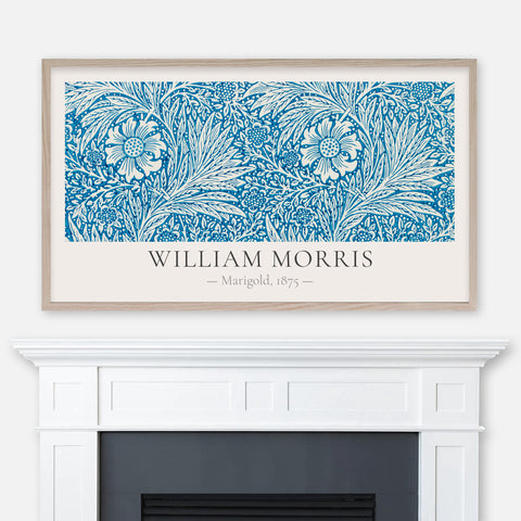 William Morris - Marigold Blue Classic Textile Pattern - Samsung Frame TV Art 4K - Digital Download