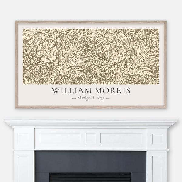 William Morris - Marigold Beige Neutral Classic Textile Pattern - Samsung Frame TV Art 4K - Digital Download