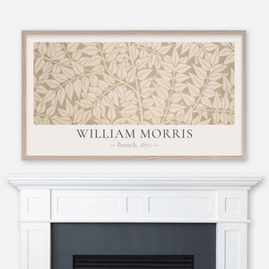 William Morris - Branch Beige Neutral Classic Textile Pattern - Samsung Frame TV Art 4K - Digital Download