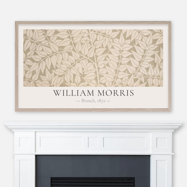 William Morris - Branch Beige Neutral Classic Textile Pattern - Samsung Frame TV Art 4K - Digital Download