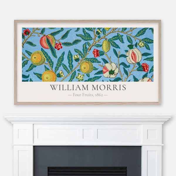William Morris - Four Fruits Blue Classic Textile Pattern - Samsung Frame TV Art 4K - Digital Download