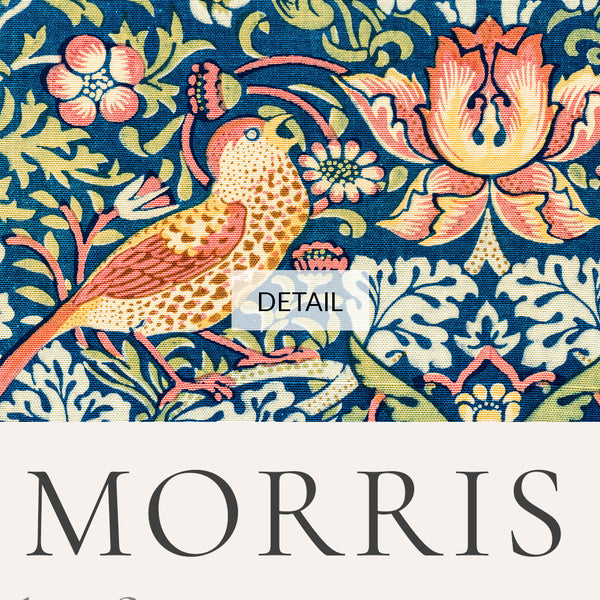 William Morris - Strawberry Thief Birds Blue Classic Textile Pattern - Samsung Frame TV Art 4K - Digital Download