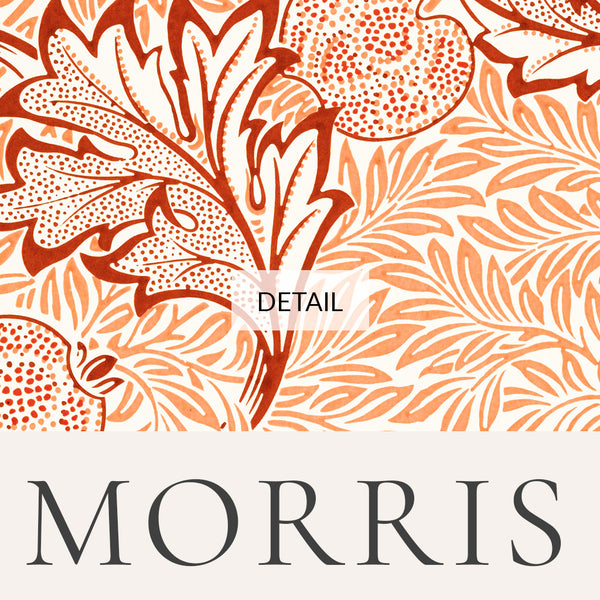 William Morris - Apple Classic Textile Pattern - Orange Autumn Leaves - Samsung Frame TV Art 4K - Digital Download