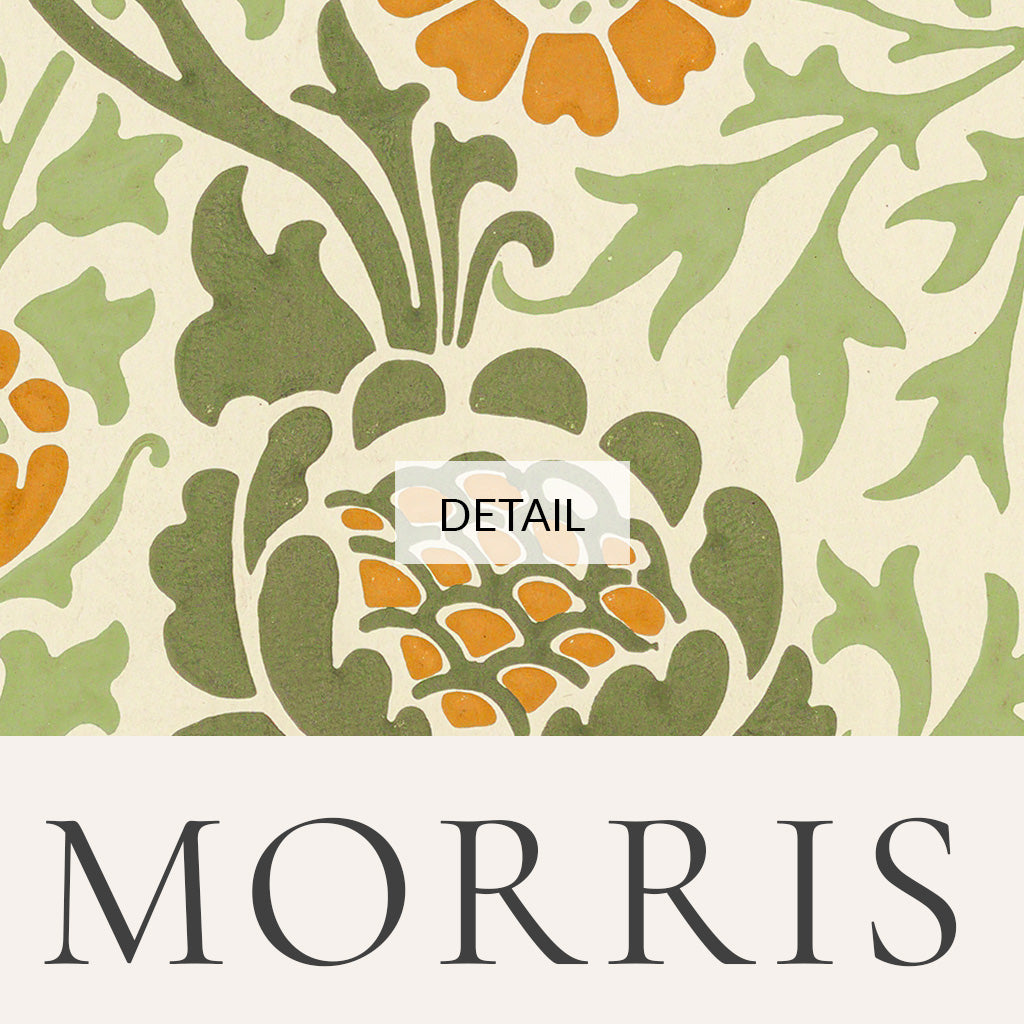 William Morris - Grafton Classic Textile Pattern - Retro Olive Green ...