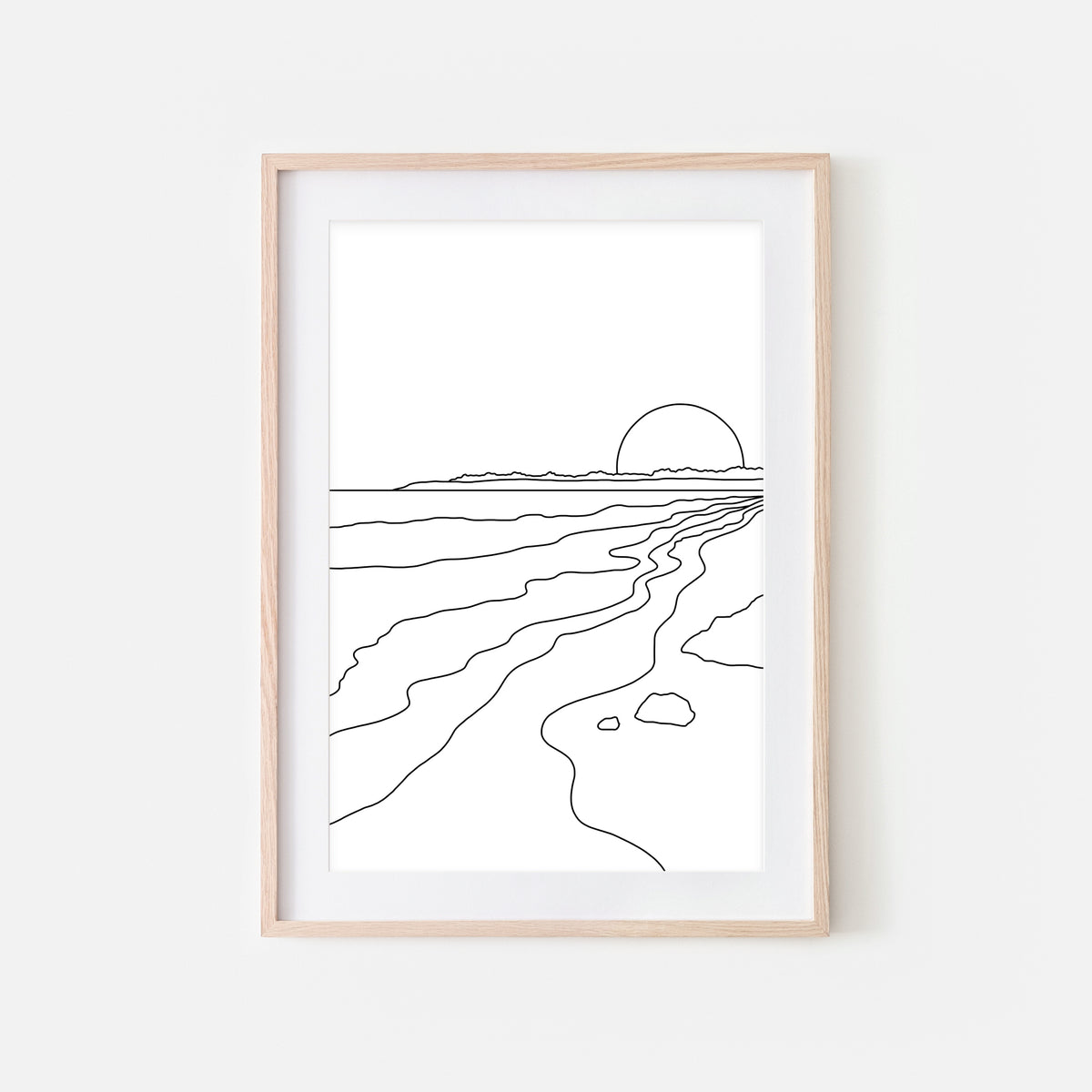 Sunset Line Art