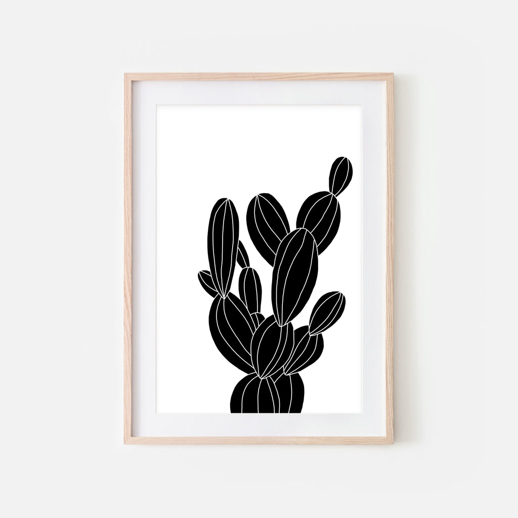 black and white succulent prints Botanical No. 7 Wall Art - Cactus Illustration