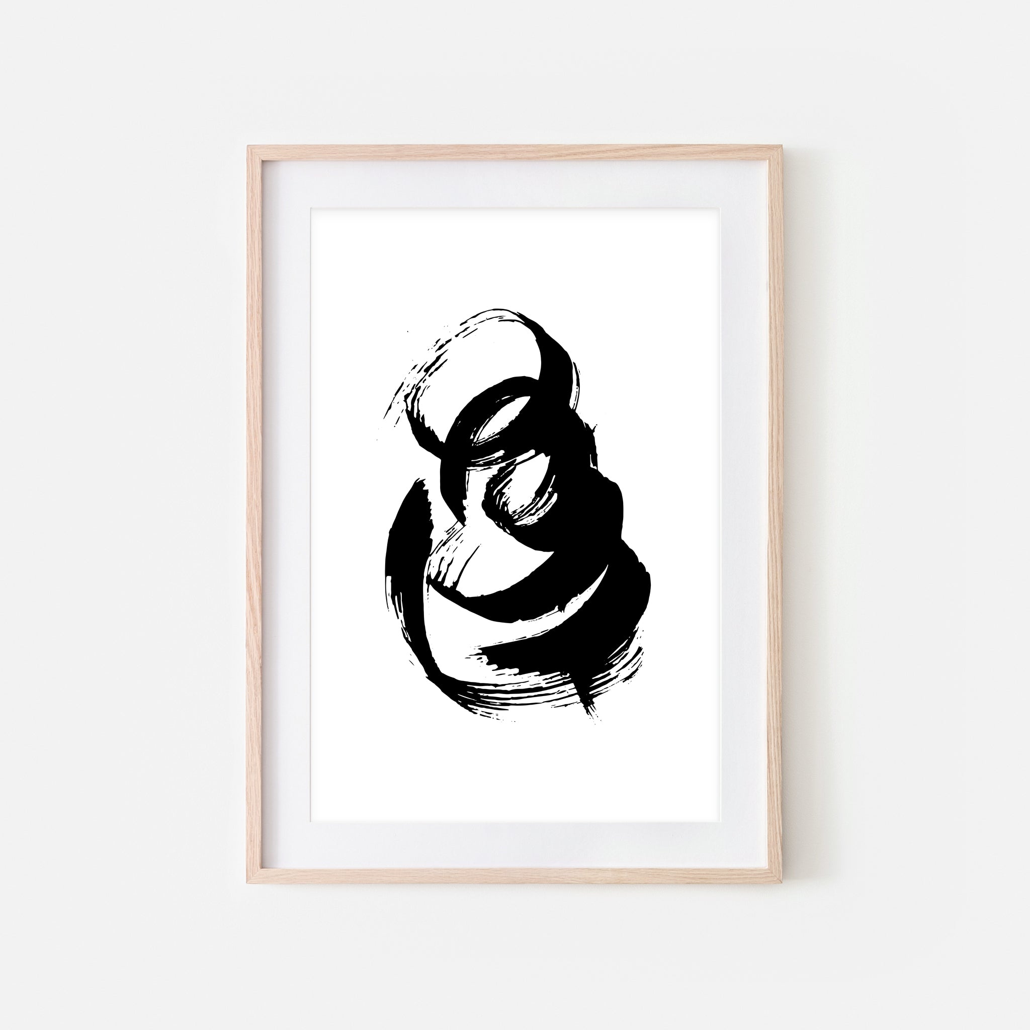 最終値下げ 9-Abstract-Painting-Ink-Brush- 額縁
