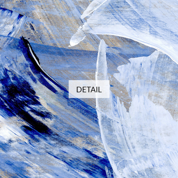 Dreams Always Come True - Abstract Painting - Samsung Frame TV Art - Digital Download - Indigo Blue White Beige - Contemporary Decor