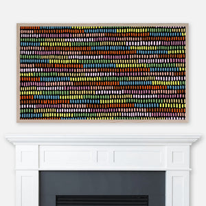 The Party Line - Colorful Abstract Line Pattern - Samsung Frame TV Art 4K - Digital Download - Modern Contemporary Painting