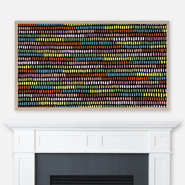 The Party Line - Colorful Abstract Line Pattern - Samsung Frame TV Art 4K - Digital Download - Modern Contemporary Painting