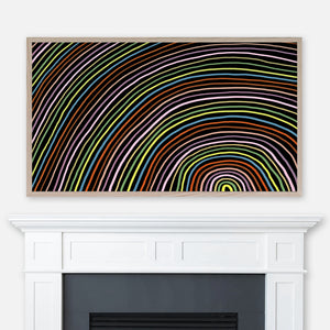 Groovy Linguini - Colorful Abstract Arch Line Pattern - Samsung Frame TV Art 4K - Digital Download