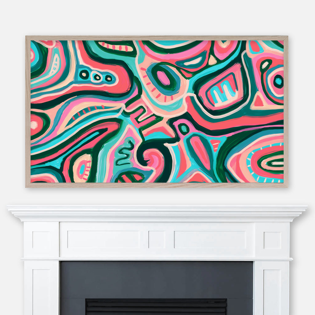 Cotton Candy Milkshake - Colorful Abstract Painting - Samsung Frame TV Art 4K - Digital Download