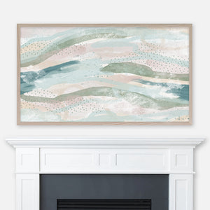 Spring Breeze - Samsung Frame TV Art 4K - Digital Download - Abstract Boho Pastel Watercolor Painting