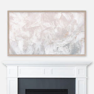 Silent Storm - Samsung Frame TV Art 4K - Digital Download - Beige Gray Neutral Abstract Painting
