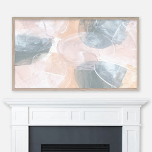 Ignorance Is Bliss - Samsung Frame TV Art 4K - Digital Download - Blush Peach Gray Neutral Pastel Abstract Minimalist Painting